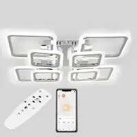 Потолочная LED люстра, светильник светодиодный хром Sunlight 5331/4+4