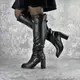 Ботфорты женские Fashion Precious 2389 40 размер 25,5 см Черный