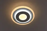 Сучасний круглий світильник стельовий LED для кімнати кухні ванної 25138 Білий 4х25х25 см.