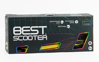 Самокат двоколісний Best Scooter, колеса PU, передні колеса 145 мм, диски коліс, дека, вилка зі світлом. Black (150272)
