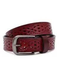Женский кожаный ремень Borsa Leather CV1ZK-094c-bordo