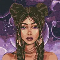 Алмазная мозаика "Космический взгляд", 40х40 см