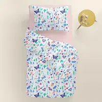 Підліткова постільна білизна з простирадлом на резинці FLOWERS CS3