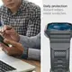 Чехол и ремешок Spigen для Apple Watch 4/5/6/7/8/9/SE (44/45mm) - Rugged Armor Pro, Dark Grey (ACS07387)