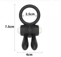 Ерекційне віброкільце Power Clit Cockring, Black