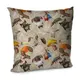 Подушка диванная с бархата Собаки 45x45 см (45BP_DOG027)