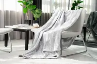 Плед Ardesto Flannel Ялинки ART-0110-PB 160х200 см світло-сірий