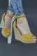 Женские босоножки Fashion Labelle 2709 40 размер 25 см Желтый