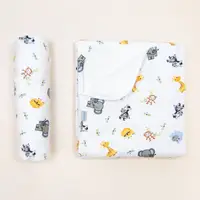 Двухслойная непромокаемая пеленка фланель baby elephant