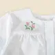 Льняный песочник для девочки с вышивкой Flower