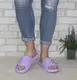 Сиреневые женские шлепанцы с котом пена сиреневый