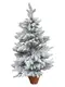 Елка искусственная литая в горшке из лозы №16 19362 1.1 м заснеженая