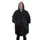 Толстовка плед с капюшоном и рукавами Huggle Hoodie оверсайз. Цвет: черный