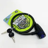 Замок велосипедный KIHUU LOCK 187, 10*80 тросовый, 2 ключа