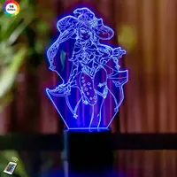 3D ночник GENSHIN IMPACT "Мона" (УВЕЛИЧЕННОЕ ИЗОБРАЖЕНИЕ)+ пульт ДУ+сетевой адаптер + батарейки 3DTOYSLAMP