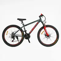 Велосипед Спортивный Corso Next 26", 21 скорость, рама алюминиевая 15’’, переключатели Shimano. Grey (150658)