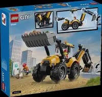 Конструктор LEGO® City Жёлтый экскаватор-погрузчик — строительная игрушка, 301 деталь (60480)