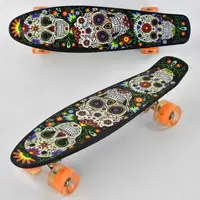 Скейт Пенни борд Best Board со светящимися PU колёсами Multicolor (74536)