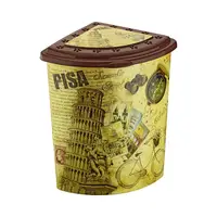 Кутова кошик для білизни з кришкою і деколь Вежа Elif plastik 338-11LF