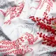 Ткань бязь ранфорс для постельного белья 2,4 м папороть красная
