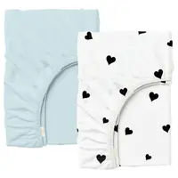 Набор простыни на резинке 180х200 BLUE POKER HEARTS