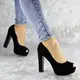 Туфли женские на каблуке Fashion Avi 2172 37 размер 24 см Черный