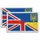 Набор шевронов 2 шт флаг Великобритании и Украины, 5х8 см, двойной флаг, шеврон, патч, нашивка на липучке