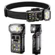 Фонарь налобный X52, 2LED+6SMD RGB, Фонарь на голову для бега, Фонарь на голову для рыбалки