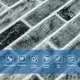 Самоклеющаяся 3D панель 700x700x5мм Клинкер синий кирпич (413) SW-00000768