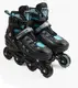 Роликовые коньки 2-19 L Best Roller колеса PU светятся. Black and Blue (размер 39-43) (186959)
