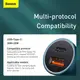 Адаптер автомобильный BASEUS Golden Contactor Pro Dual Quick Charger Car Charger |1USB/1Type-C, 5A/40W, QC/PD| (CCJD-0G)
