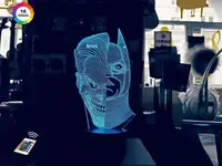 3D ночник "Джокер/Бетмен" (УВЕЛИЧЕННОЕ ИЗОБРАЖЕНИЕ) + пульт ДУ +сетевой адаптер + батарейки (3ААА)  3DTOYSLAMP