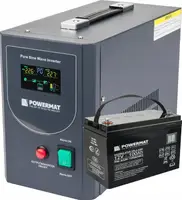 ИБП Powermat 500ВА 400Вт чистая синусоида + аккумулятор Powermat 12В 100Ач  (Польша)