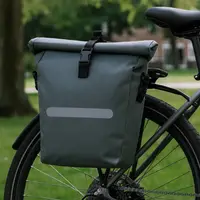 Велосипедная сумка на багажник с дождевиком 22L Bikemate серая