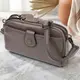Сумка-клатч в стильном дизайне из натуральной кожи 22099 Vintage Серая