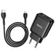 Адаптер сетевой HOCO Type-C to Lightning Cable Favor dual port N5 |1USB/1Type-C, PD20W/QC3.0, 3A| (Safety Certified)