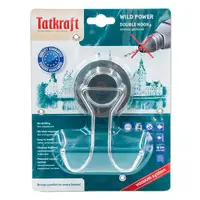 Гачок подвійний Tatkraft Wild Power на вакуумному присоску багаторазовий сріблястий 8.8х5.5х13 см 17306