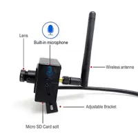 Міні wifi камера з датчиком руху і мікрофоном Jienuo 407SW, 2 мегапікселя HD1080P, металева