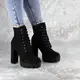 Женские зимние ботильоны на каблуке Fashion Quinn 1325 39 размер 25 см Черный