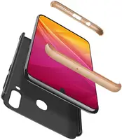 Чохол-накладка GKK 3 in 1 Hard PC Case Samsung Galaxy A20/A30 Gold/Black