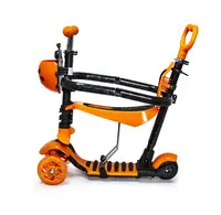 Самокат Scooter Божа корівка 5in1. Orange (багатофункціональний, з бортиком) - 1948657295