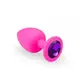 Анальная пробка Pink Silicone Amethyst L