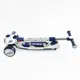 Самокат 3 в 1, с сидением, музыкой, подсветкой "Scooter", Skyper. White/Blue (169291)