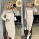 Костюм-двойка SC6033 Бежевый Oversize S-L Oversize XL-3XL