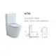 Унітаз підлоговий безобідковий  MODERN  із сидінням Soft Close DP, 610*370*800