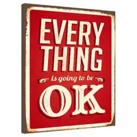 Картина на холсте Every things is going to be ok 40x50 см (H4050_DVD003)