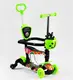 Самокат Best Scooter 5 в 1, защитный бампер, PU колеса со светом. Green and Black (141590)