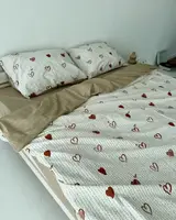 Постельное белье евро Dushka Home Сатин 20822 200х220 см