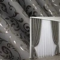 Шторы 2шт.1,5х2,8м. из ткани блэкаут Цвет серый Код 1046ш 30-862