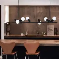 Люстра підвісна LOFT на 6 лампочок 26834 Чорний 30-150х20х91 см.